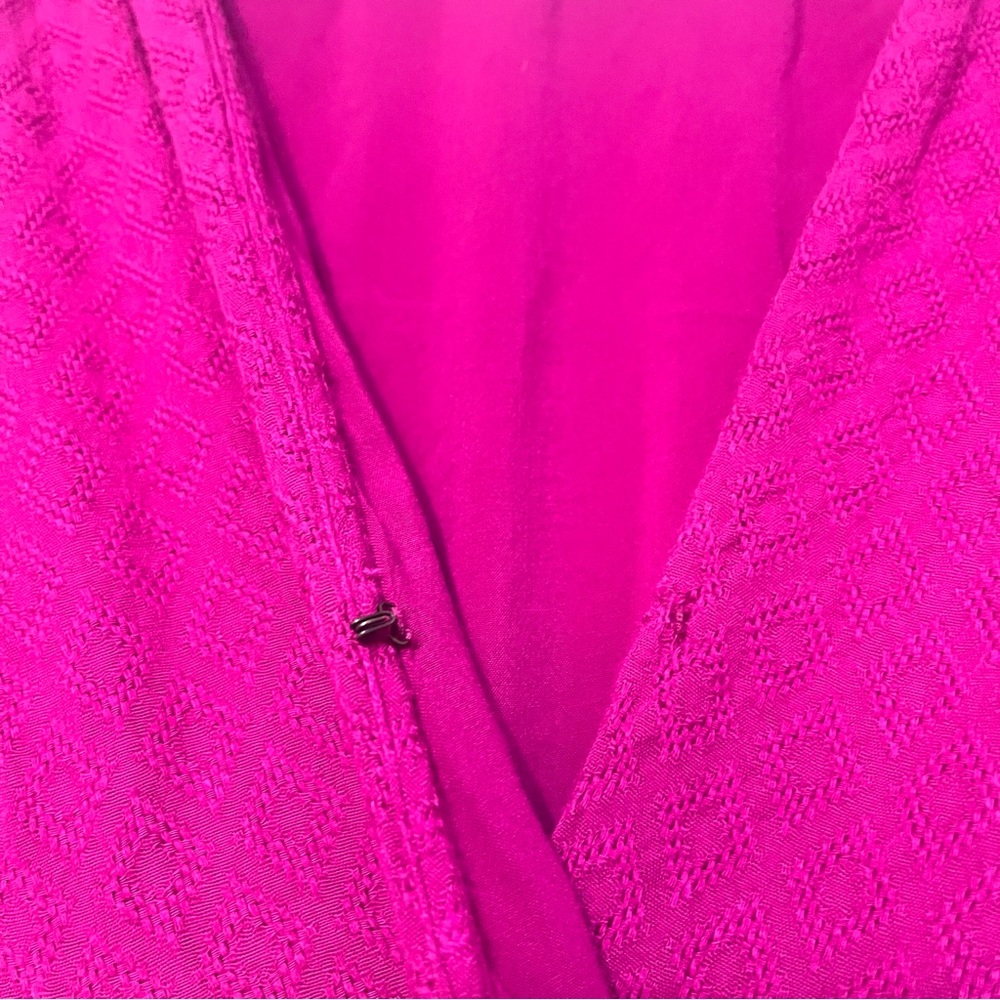 Maeve Anthropologie Breanna Wrap Silhouette Midi Dress Pink Size 8 Barbie - Picture 6 of 13